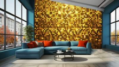 Shimmering golden background with dazzling sparkle effect Wall mural