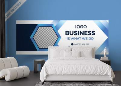 Abstract corporate business digital agency for social media cover and banner template Wall mural