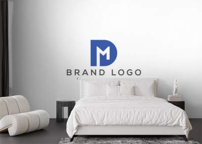 letter DM logo design vector template design for brand. Wall mural