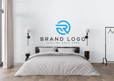 letter R logo design vector template design for brand. Wall mural