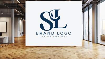 letter SL logo design vector template design for brand. Wall mural