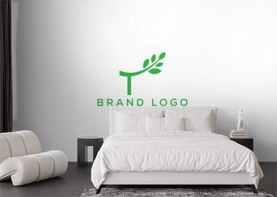 letter T logo design vector template design for brand. Wall mural