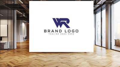 letter WR logo design vector template design for brand. Wall mural