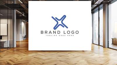 letter X logo design vector template design for brand. Wall mural