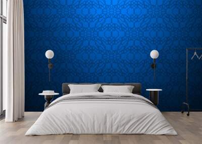 Blue geometric pattern Wall mural