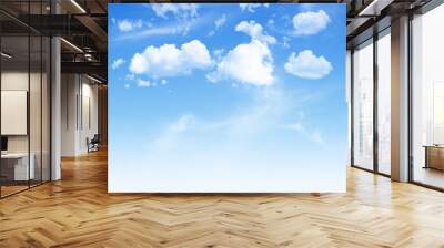 Blue sky and  white cloudy Wall mural