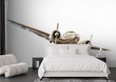 old airplane isolated on white background Wall mural