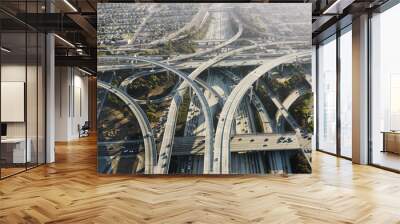 highway interchange. Wall mural