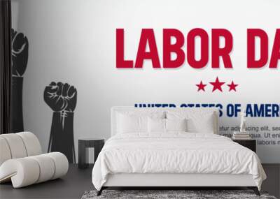 Happy Labor Day USA Sale banner Perfect for social media post, brochure and poster. Vector illustration. Wall mural