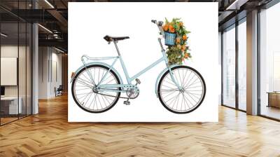 Old retro bicycle with flowers Wall mural