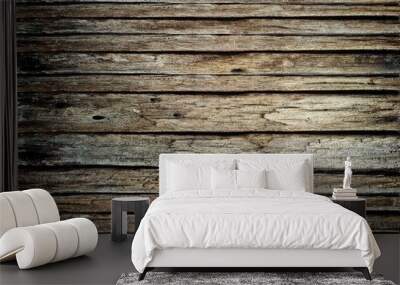 nrown dark wood rotten texture for background Wall mural