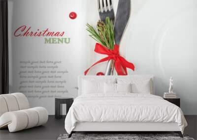  concept of the Christmas menu Wall mural