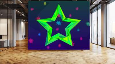 Abstract Crystal Star Wall mural