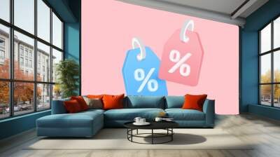 3d icon online shopping tag price new idea concept vector design Wall mural