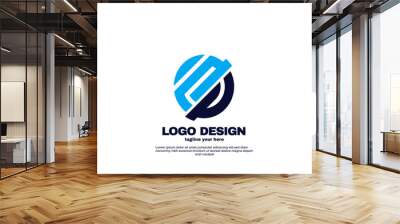 abstract illustration elegant networking logo corporate company business and branding design Wall mural