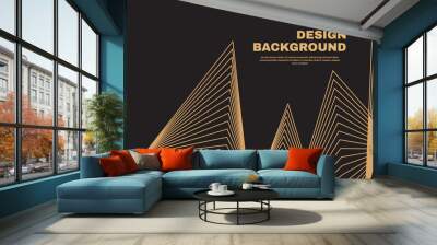 stock illustration awesome abstract background golden line wave luxury style vector illustration part 2 Wall mural