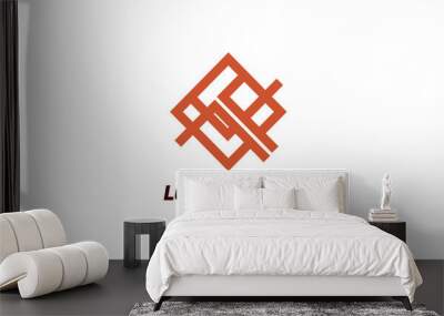 stock illustration company or business logo monogram icon vector template Wall mural