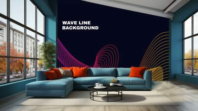 stock illustration elegant abstract vector spectrum rainbow gradient wave line futuristic style background part 2 Wall mural