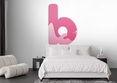 stock vector abstract initial logo b design template Wall mural