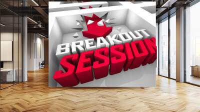 Breakout Session Seminar Workshop Group Team Conference 3d Illustration Wall mural