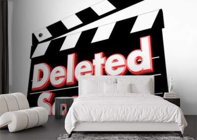 Deleted Scenes Movie Film Clapper Board Bloopers 3d Illustration Wall mural