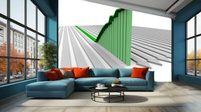 Green Growth Arrow - Bar Graph Wall mural