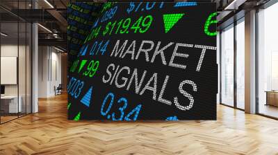 Market Signals Stock Share Price Trends Indicators Investment Strategy 3d Illustration Wall mural