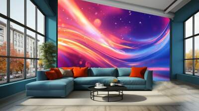 abstract background with glowing lines Wall mural