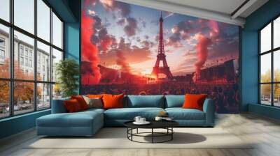 Eiffel Tower Extravaganza
 Wall mural