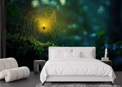 Spider on a Web Wall mural