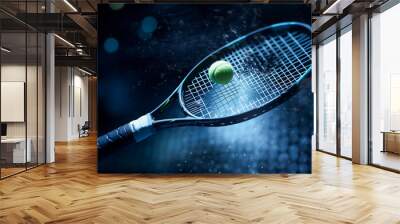 tennis racket and ball Wall mural