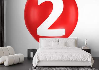 3d balloons isolated Wall mural