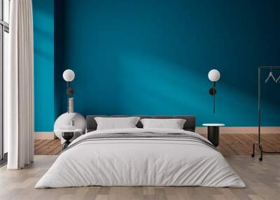 blue empty interior with white vases Wall mural