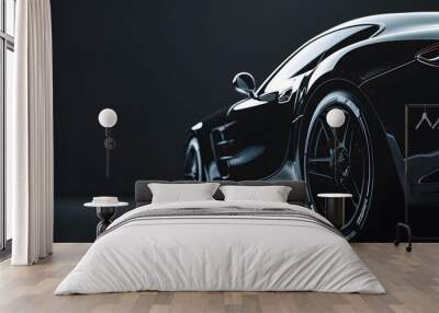 black modern car Wall mural