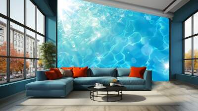 blue water background Wall mural