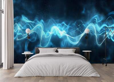 blue wave background Wall mural