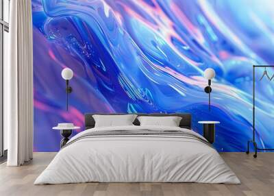 blue wave background Wall mural