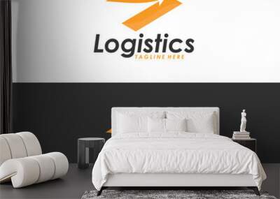 express logistics logo icon vector isolated Wall mural