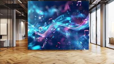 motion sound wave abstract vector background Wall mural