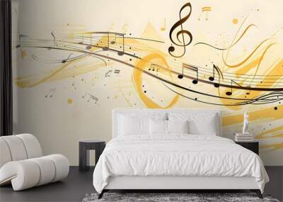 music note illustration Wall mural