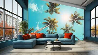 summer palm background concept Wall mural