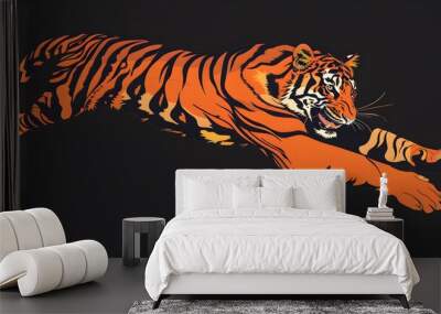 tiger vector illustration Wall mural