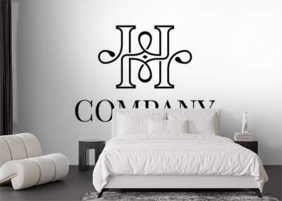 Letter H luxury elegant logo design Wall mural