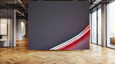 A light trail of neon red and silver Wall mural