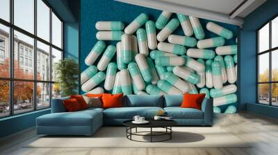 Assorted pharmaceutical medicine pills, tablets and capsules Wall mural