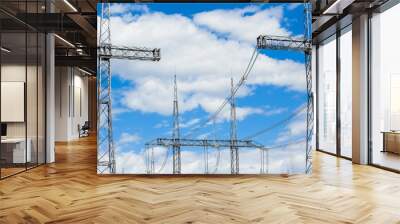 High voltage post or High voltage tower Wall mural