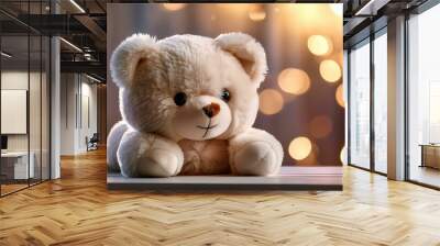 soft textures and gentle lighting, the huggable plush toy offers comfort and warmth. Wall mural