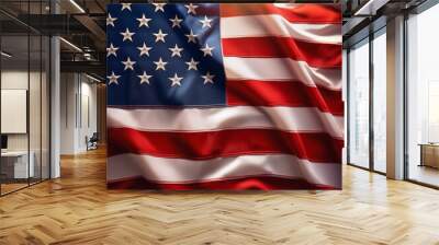 usa background of waving american flag for 4th of july memorial day veteran s day or other patriotic celebration Wall mural