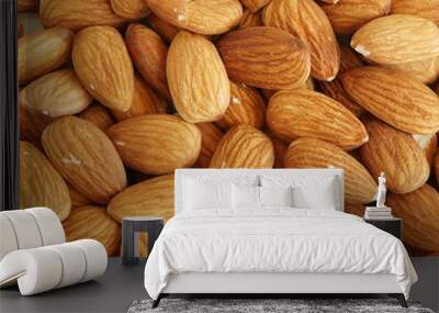 fresh dry almonds background Wall mural