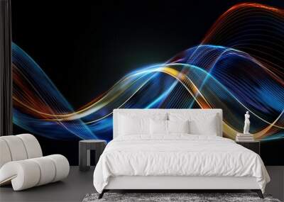 abstract wave line 053 1 Wall mural